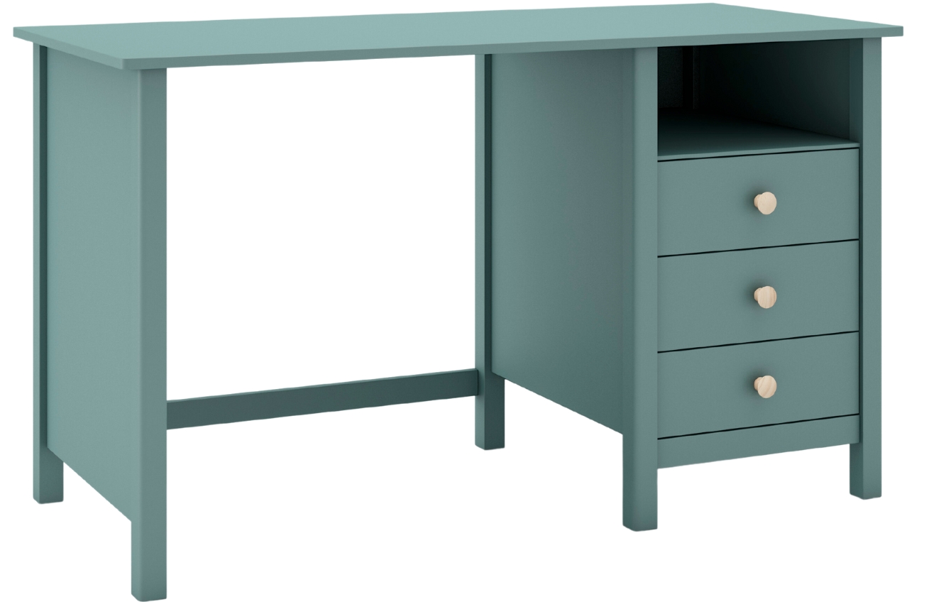 Petrolejově zelený dřevěný psací stůl Marckeric Max 120 x 54 cm Marckeric
