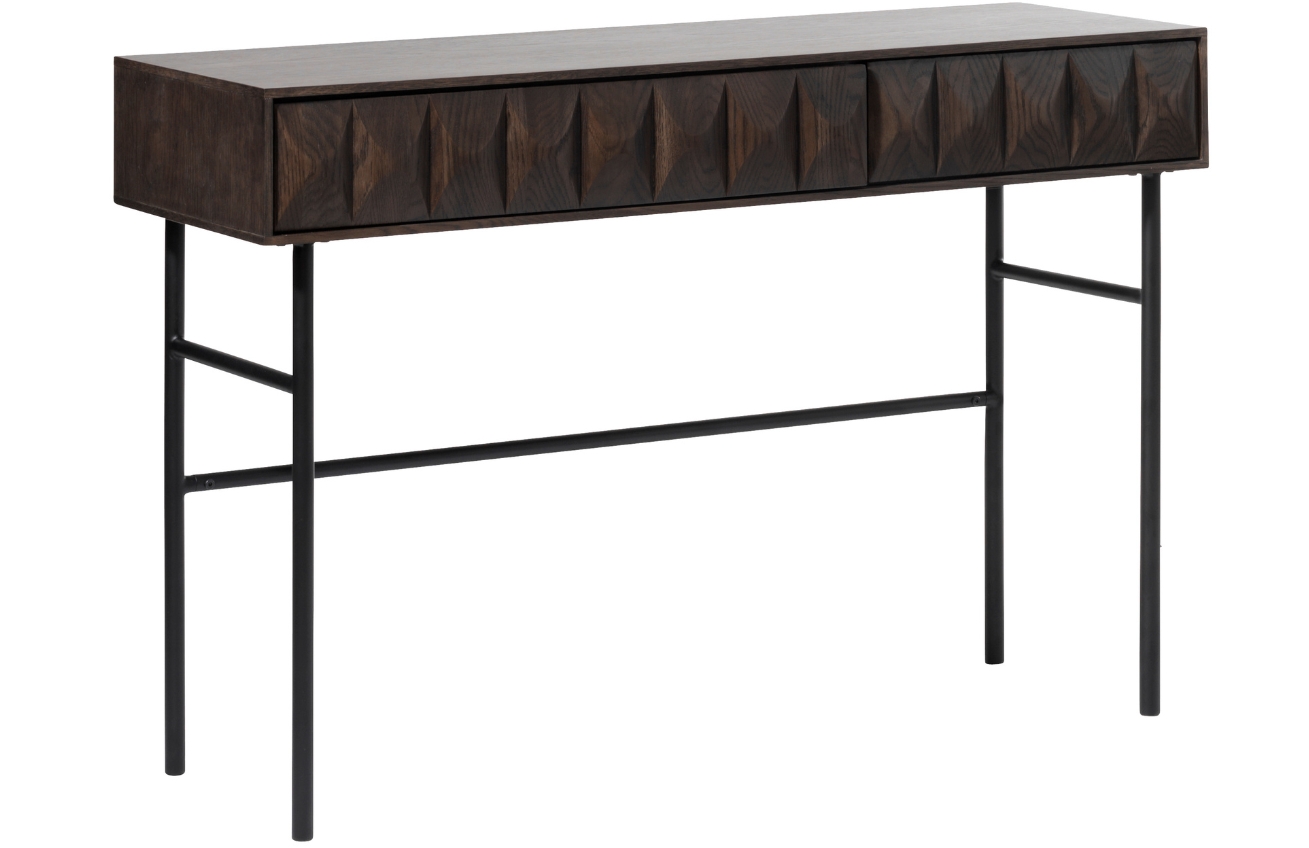 Tmavě hnědý dubový toaletní stolek Unique Furniture Latina 117 x 39 cm Unique Furniture