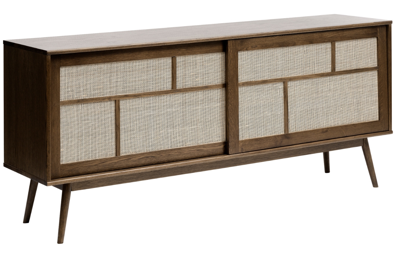 Unique Furniture Tmavě hnědá dubová komoda Barrali 180 x 45 cm Unique Furniture