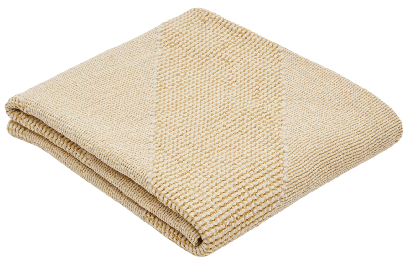 Žlutý bavlněný pléd Kave Home Seti 170 x 130 cm Kave Home