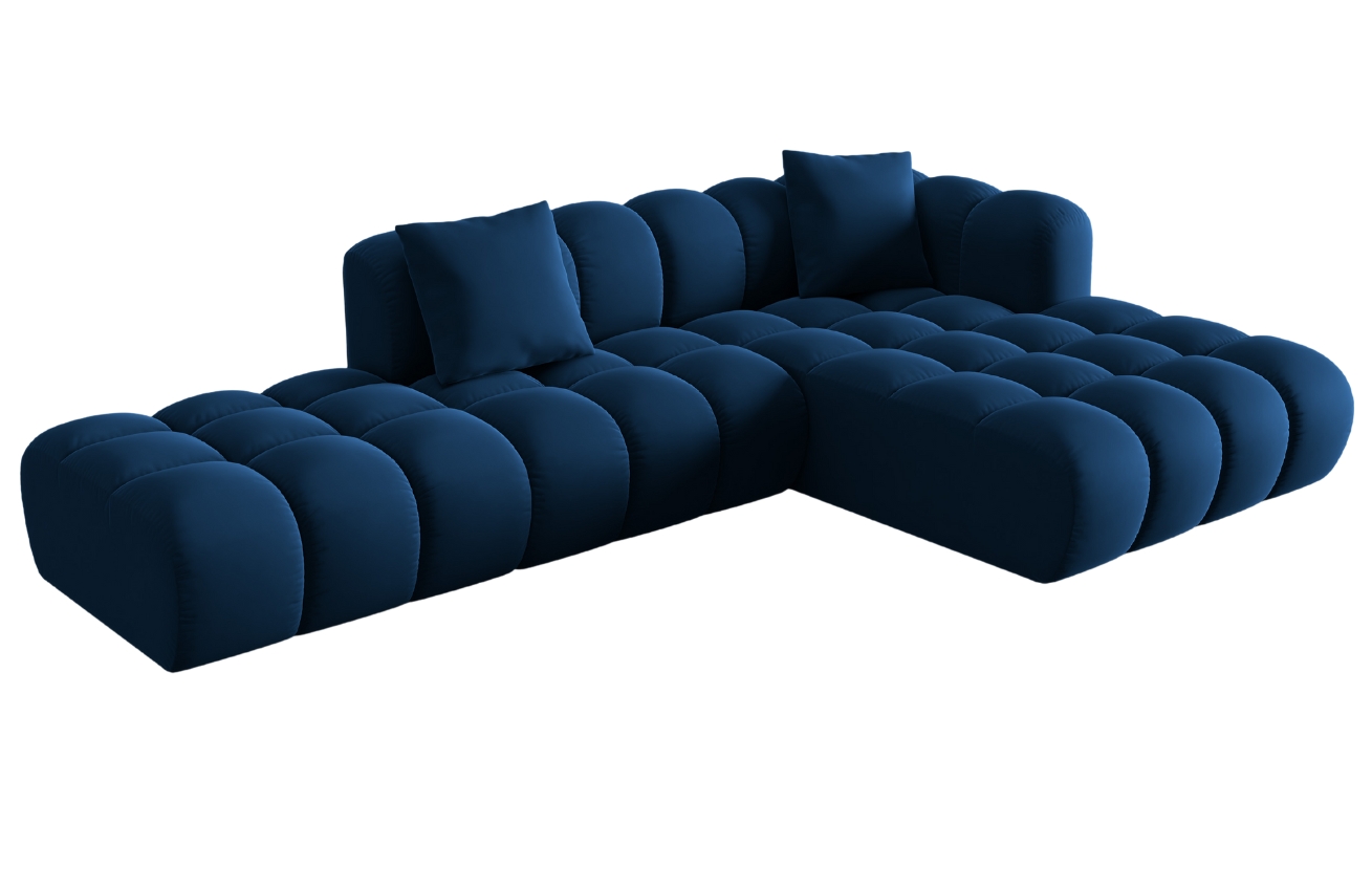 Windsor & Co Sametová rohová pohovka Halley 309 cm