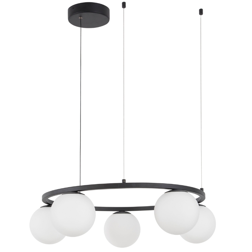 Opálově bílé skleněné závěsné LED světlo Nova Luce Joline 50 cm Nova Luce
