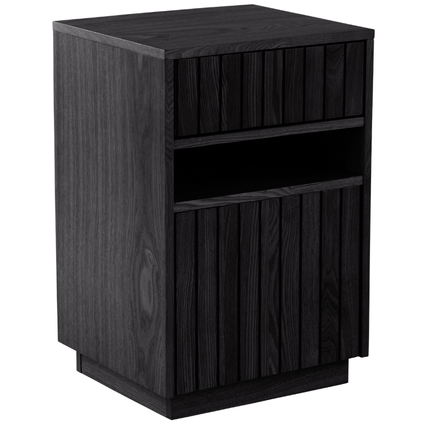 Jotex Černý dřevěný noční stolek EIRA 40 x 35 cm Jotex