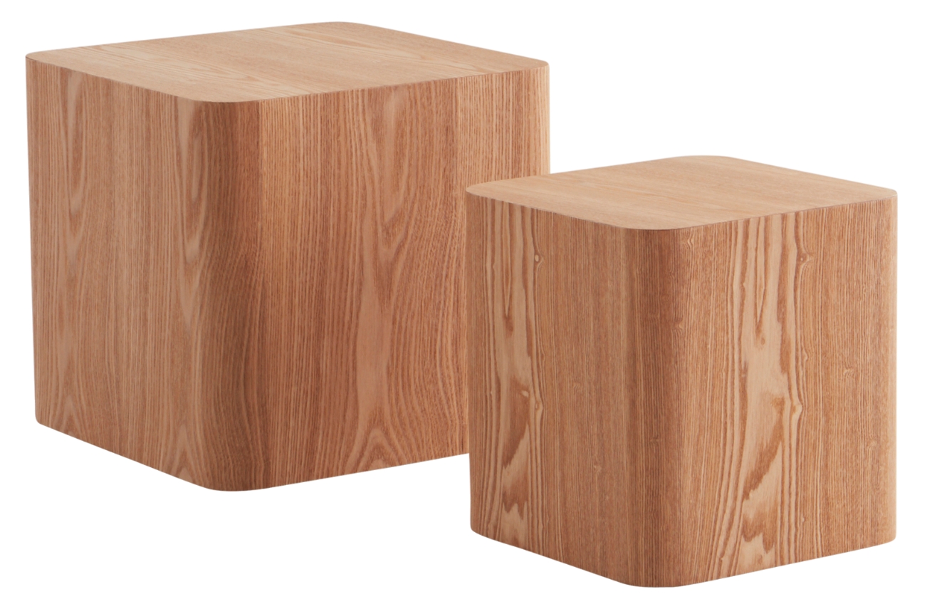 Jotex Set dvou přírodních odkládacích stolků CUBO 30x30/40x40 cm Jotex