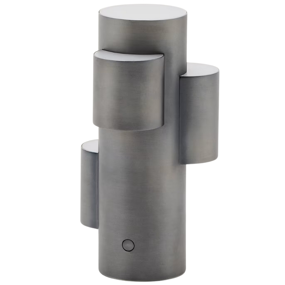 Kave Home Tmavě šedá kovová nabíjecí LED lampa Adrina Kave Home