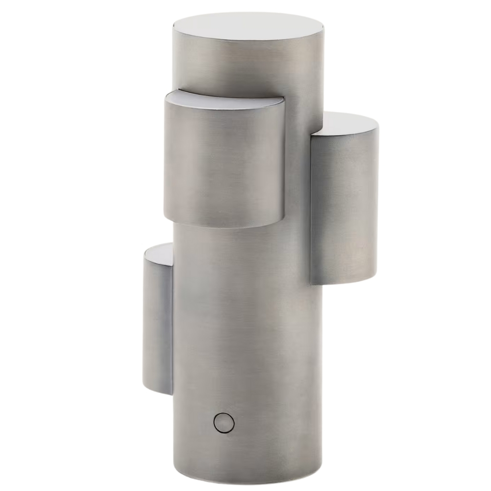 Kave Home Světle šedá kovová nabíjecí LED lampa Adrina Kave Home