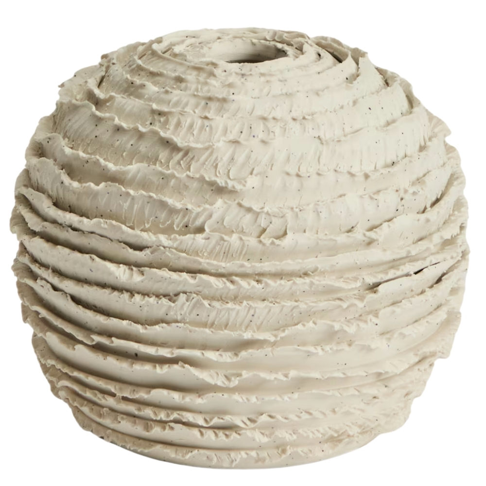 Kave Home Béžová keramická váza Evania 21 cm Kave Home