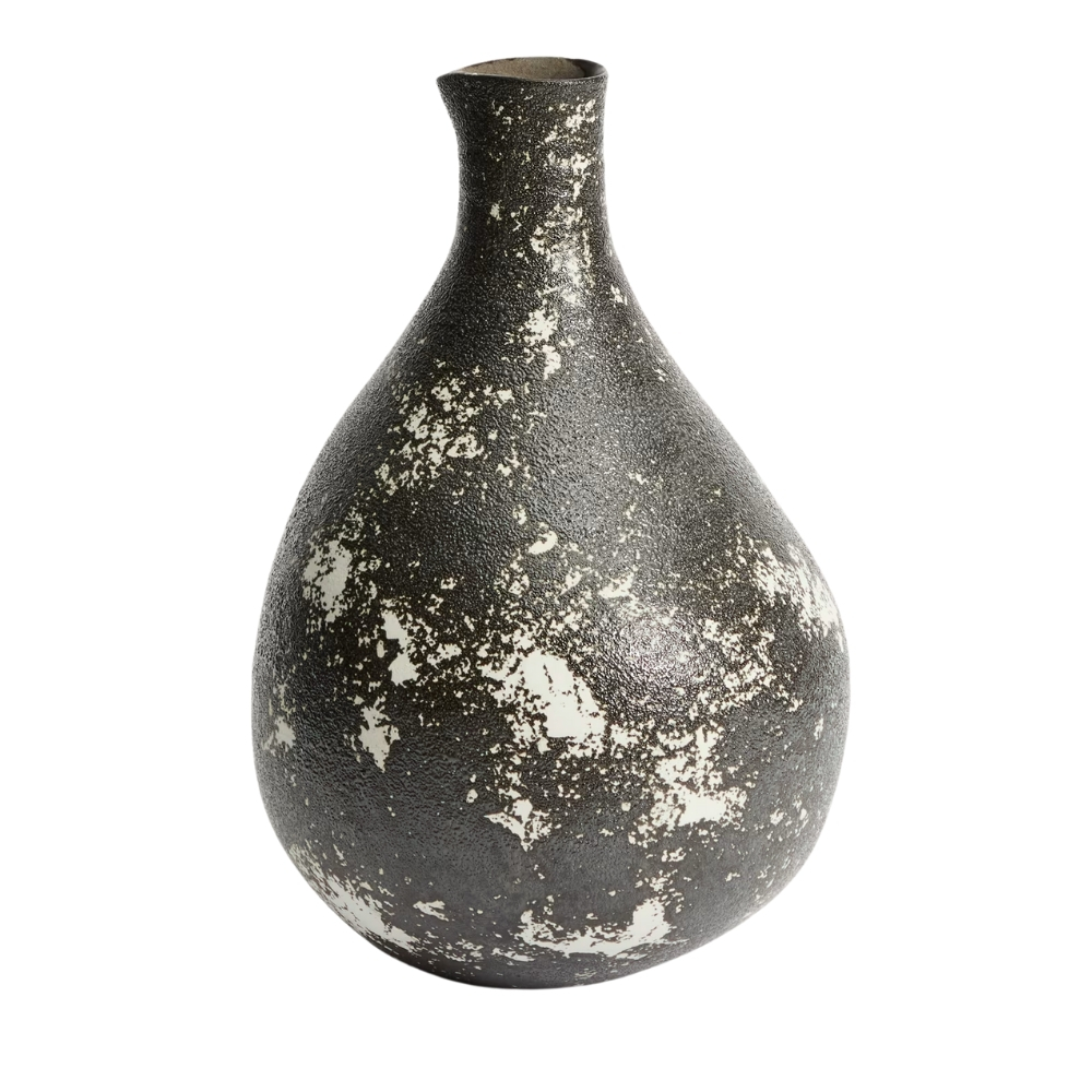 Kave Home Černobílá keramická váza Orelin 39 cm Kave Home