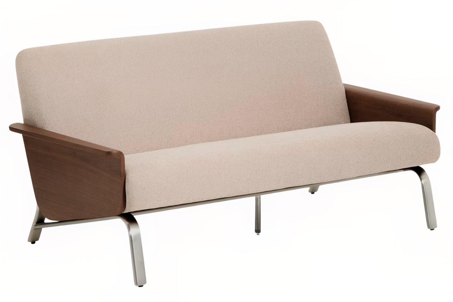 Kave Home Světle hnědá ořechová dvoumístná pohovka Amsen 165 cm Kave Home