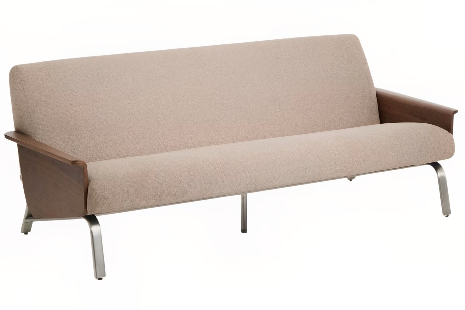 Kave Home Světle hnědá ořechová trojmístná pohovka Amsen 205 cm Kave Home