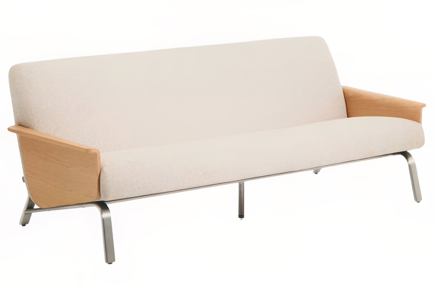 Kave Home Béžová dubová trojmístná pohovka Amsen 205 cm Kave Home