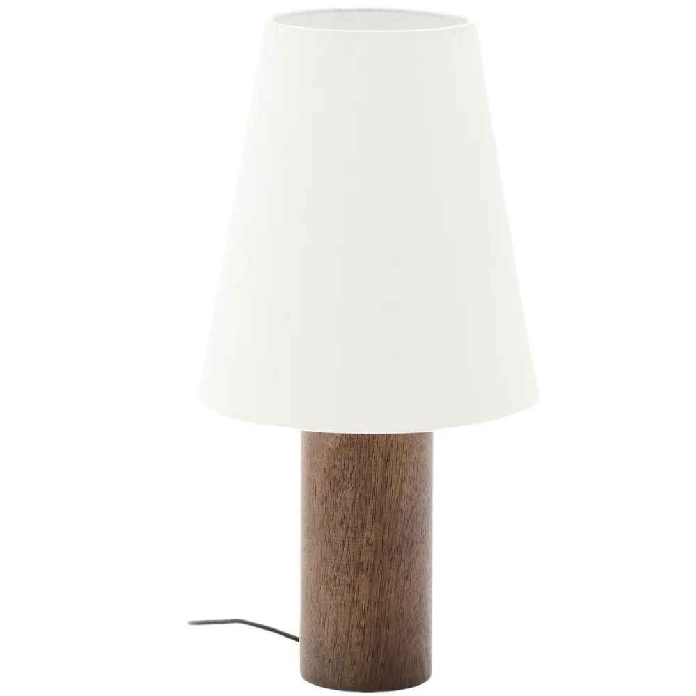 Kave Home dřevěná stolní lampa Marga