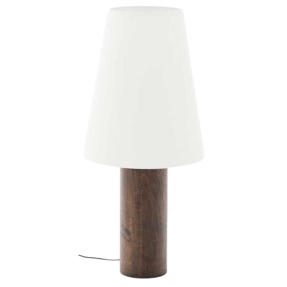 Tmavá dřevěná stojací lampa Kave Home Marga 110 cm Kave Home