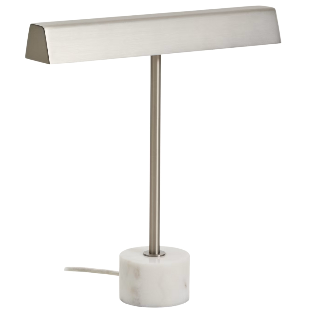 Kave Home Stříbrná kovová stolní lampa Lynor Kave Home