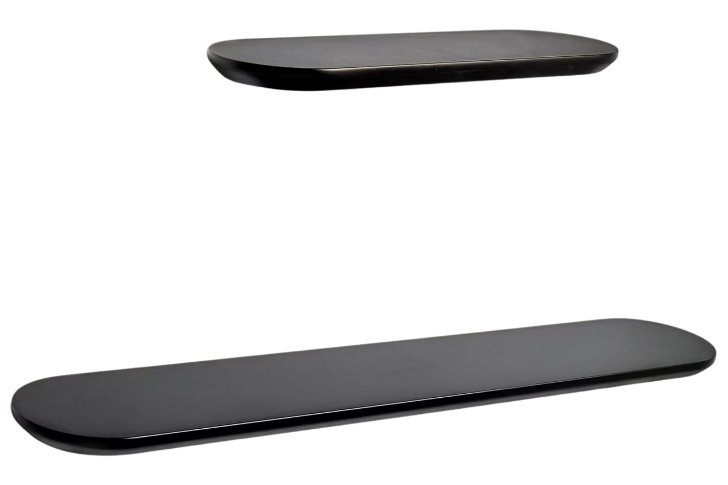 Kave Home Set dvou černých lakovaných polic Arely 35/55 cm Kave Home