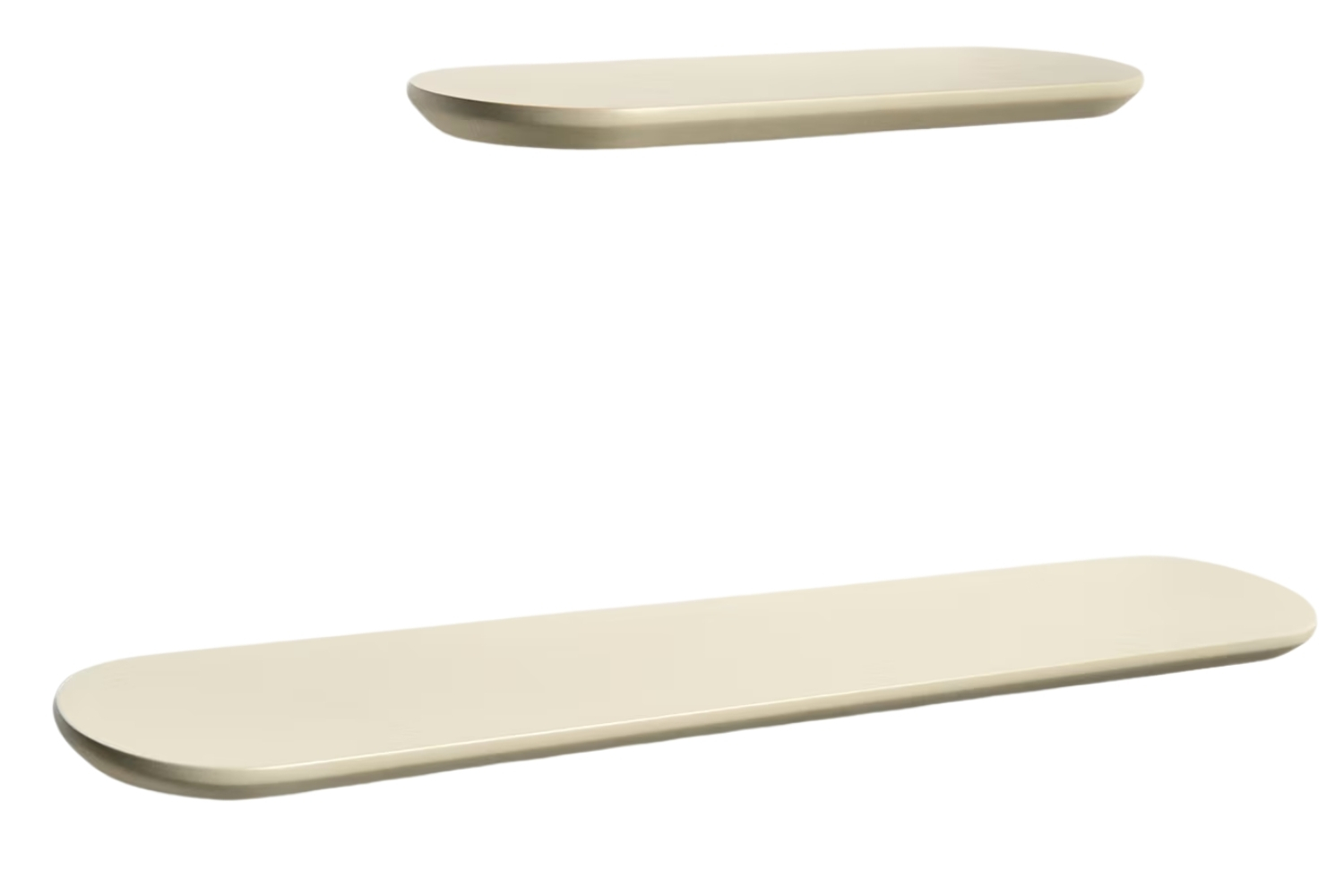 Kave Home Set dvou béžových lakovaných polic Arely 35/55 cm Kave Home