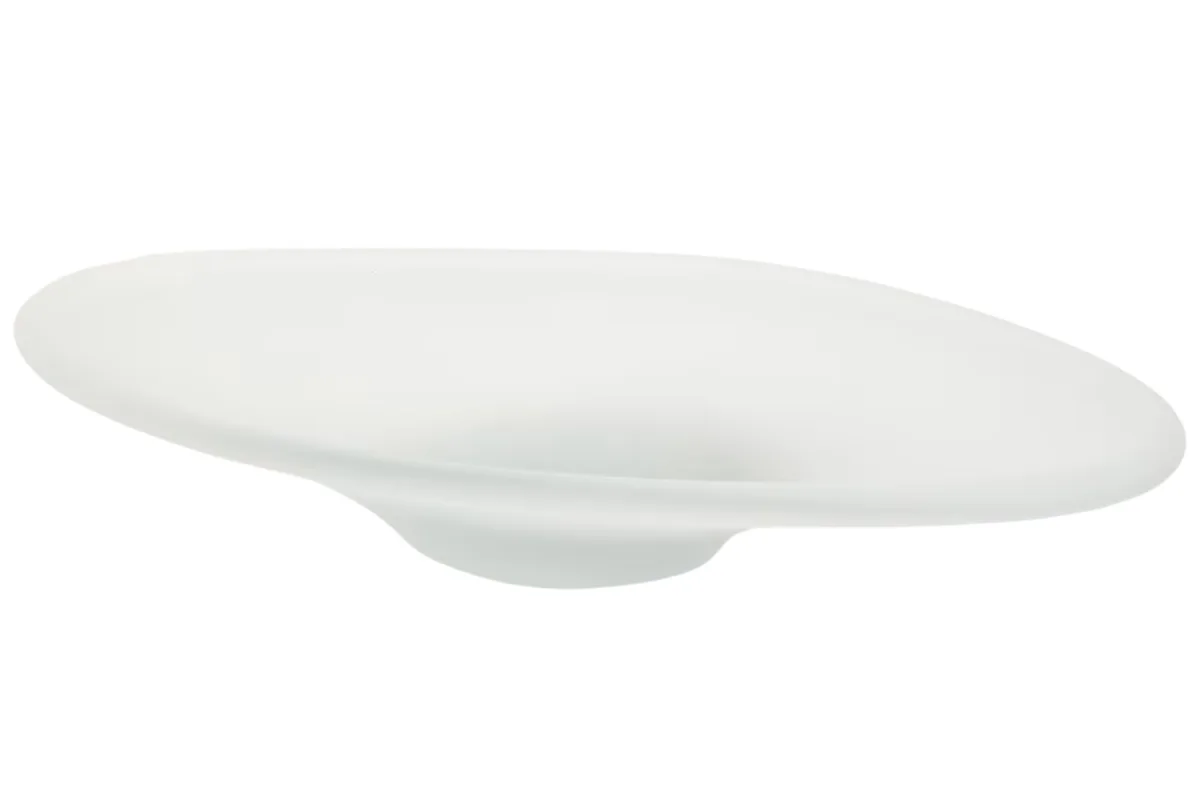 Kave Home Bílá skleněná dekorativní miska Vionze 34,5 x 22 cm
