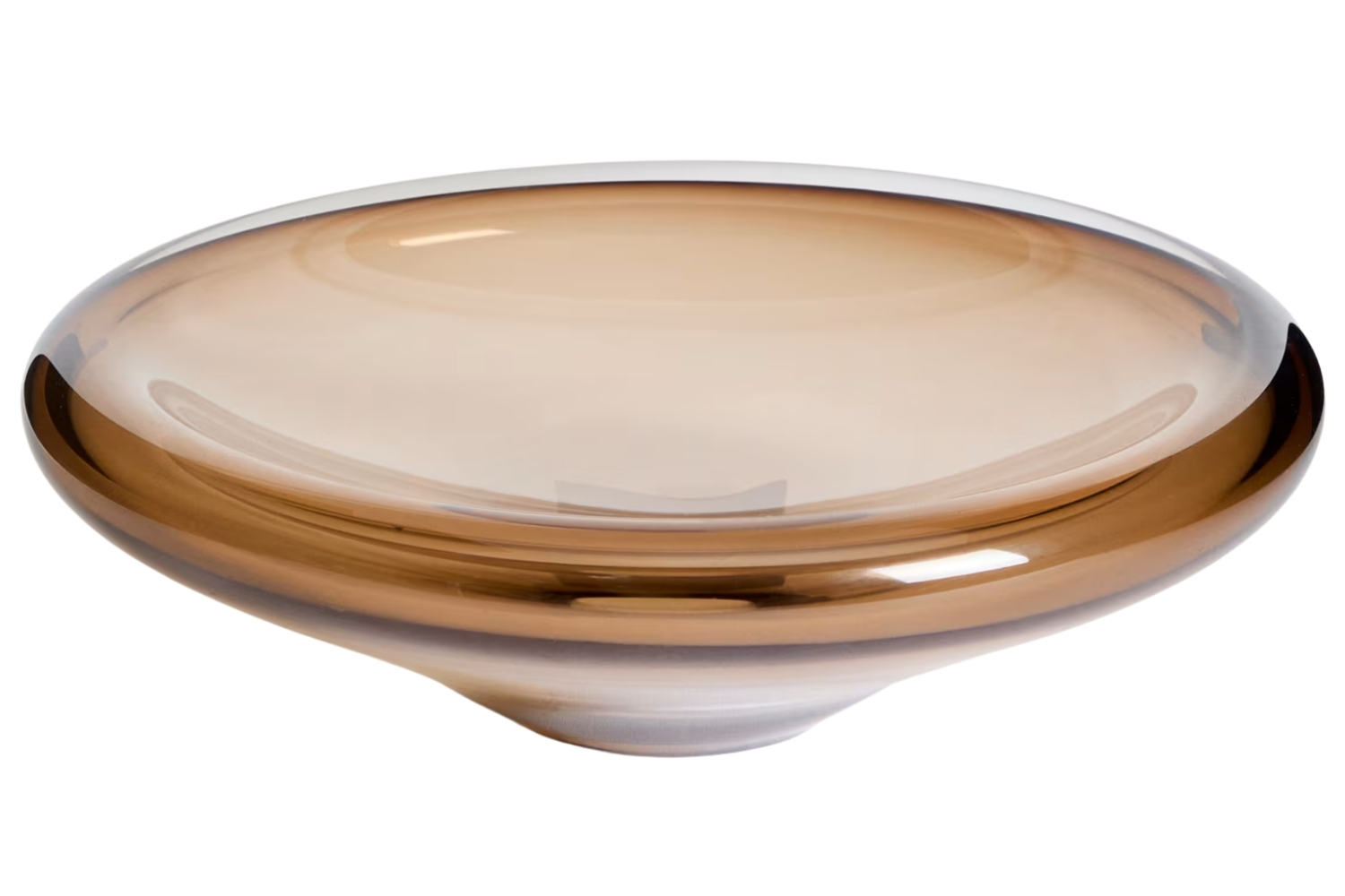 Kave Home Hnědá skleněná dekorativní miska Zolira 31 cm Kave Home