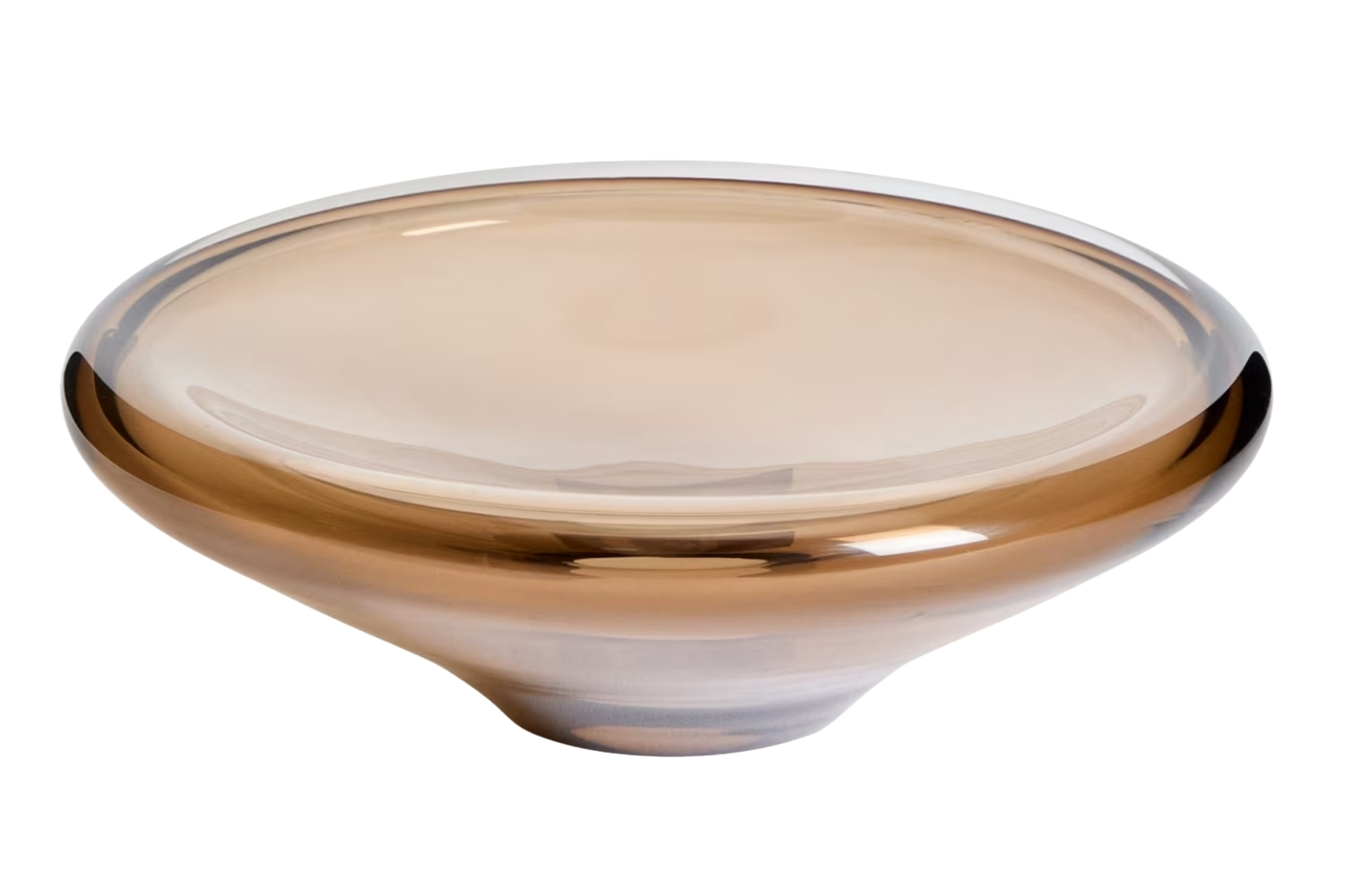 Kave Home Hnědá skleněná dekorativní miska Zolira 27 cm Kave Home