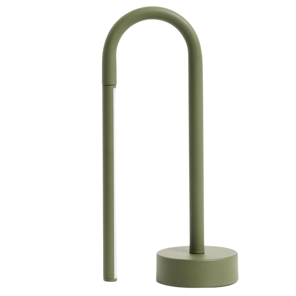 Kave Home Zelená kovová stolní LED lampa Bow Kave Home