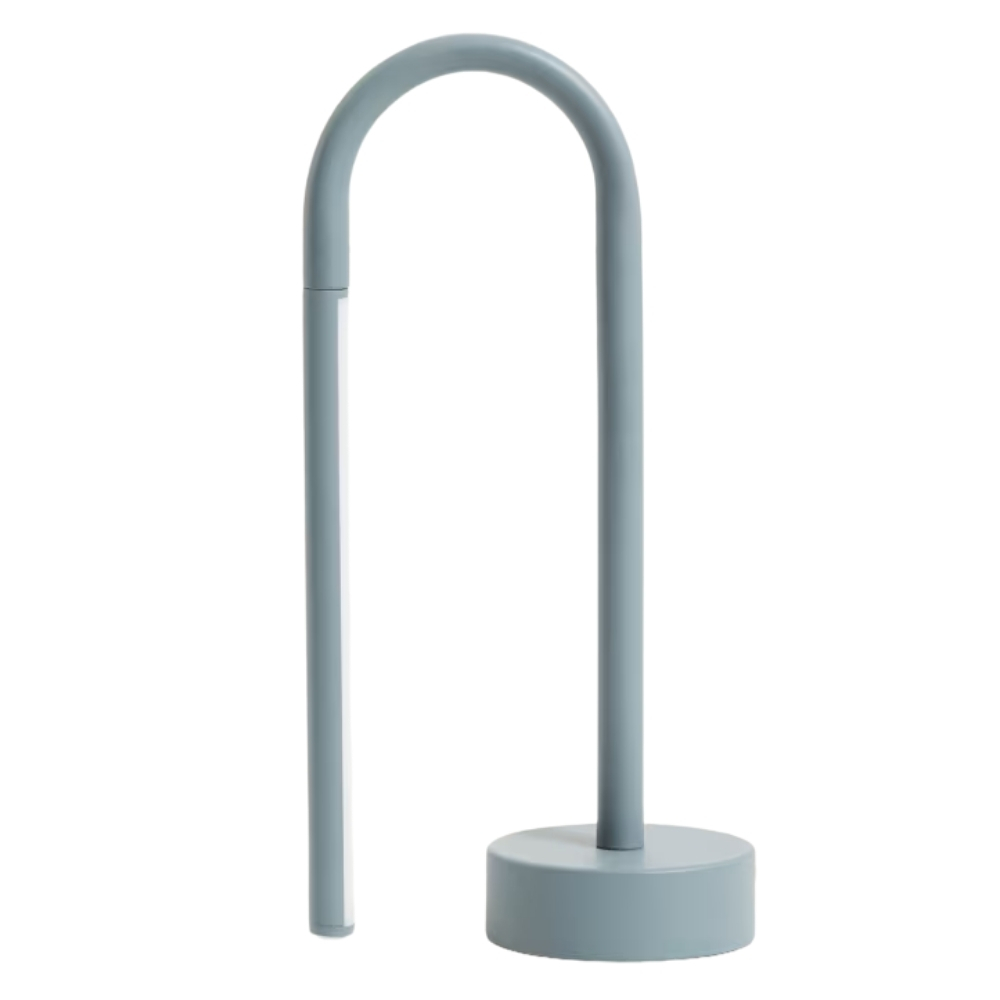 Kave Home Světle modrá kovová stolní LED lampa Bow Kave Home