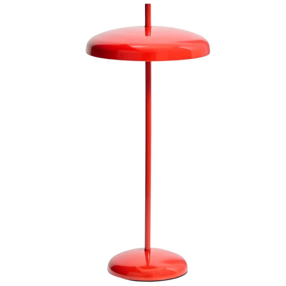 Kave Home Červená kovová nabíjecí LED lampa Porte Kave Home