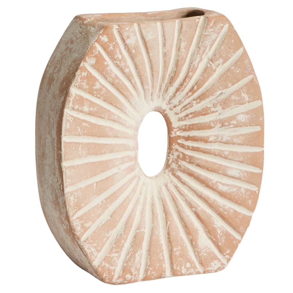 Kave Home Béžová váza Valura 20 cm Kave Home