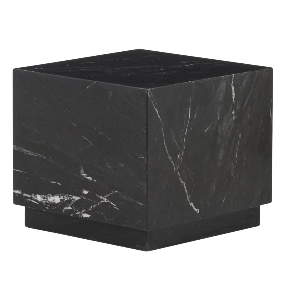 Kave Home Černý mramorový odkládací stolek Sorein 40 x 40 cm Kave Home