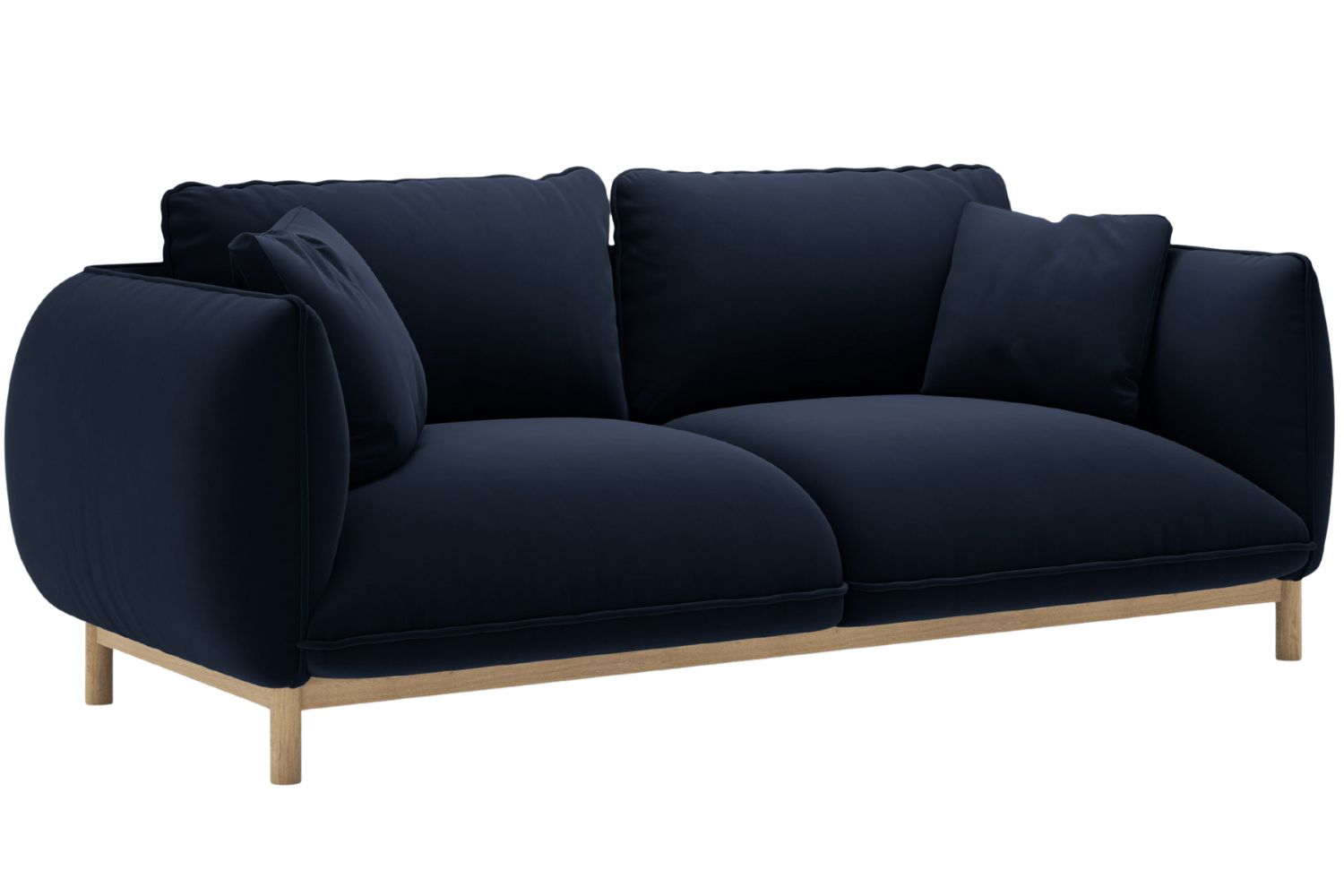 Micadoni Královsky modrá sametová dvoumístná pohovka Ada 178 cm Micadoni