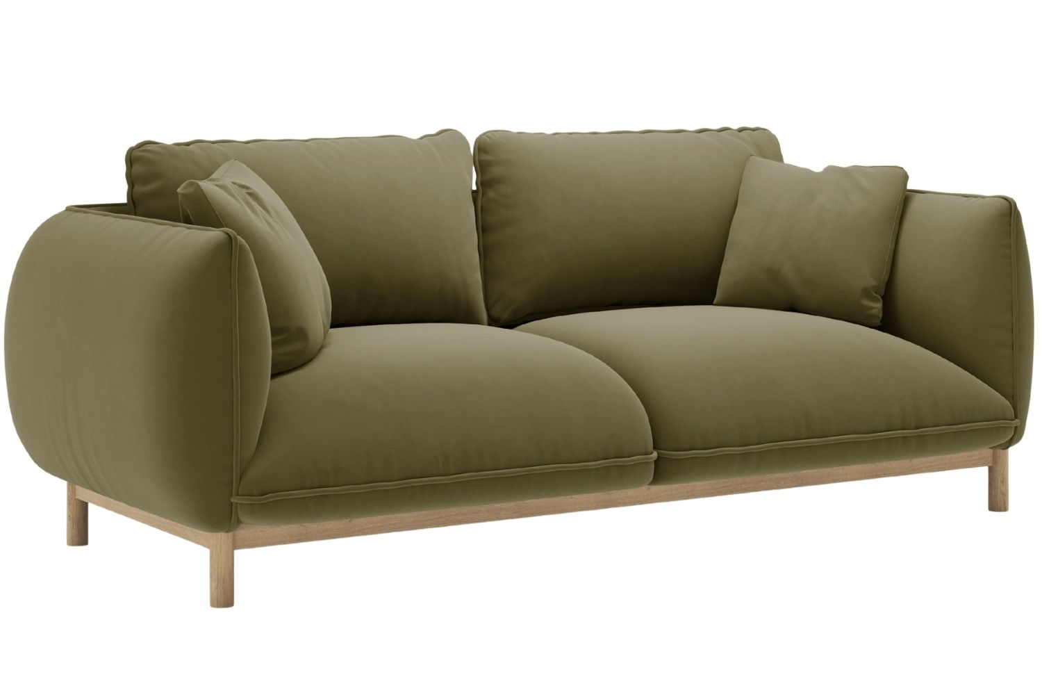 Micadoni Zelená sametová dvoumístná pohovka Ada 178 cm Micadoni