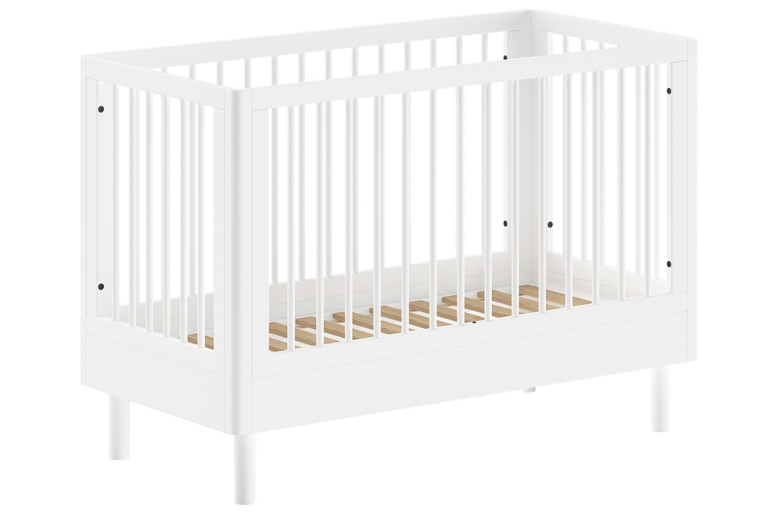 Bílá dřevěná dětská postýlka Vipack Forrest 60 x 120 cm Vipack