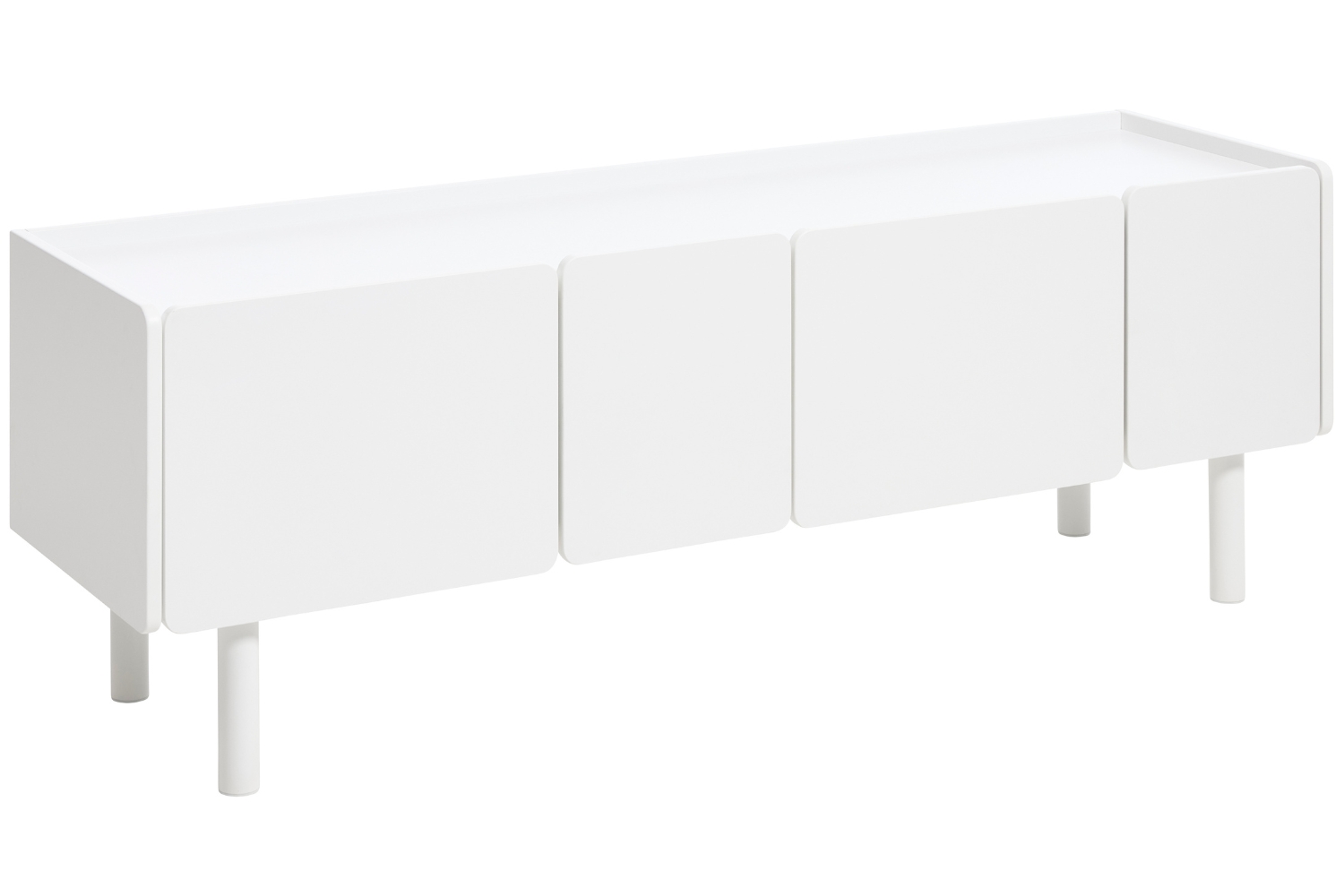 Unique Furniture Bílý lakovaný TV stolek Bera 160 cm Unique Furniture