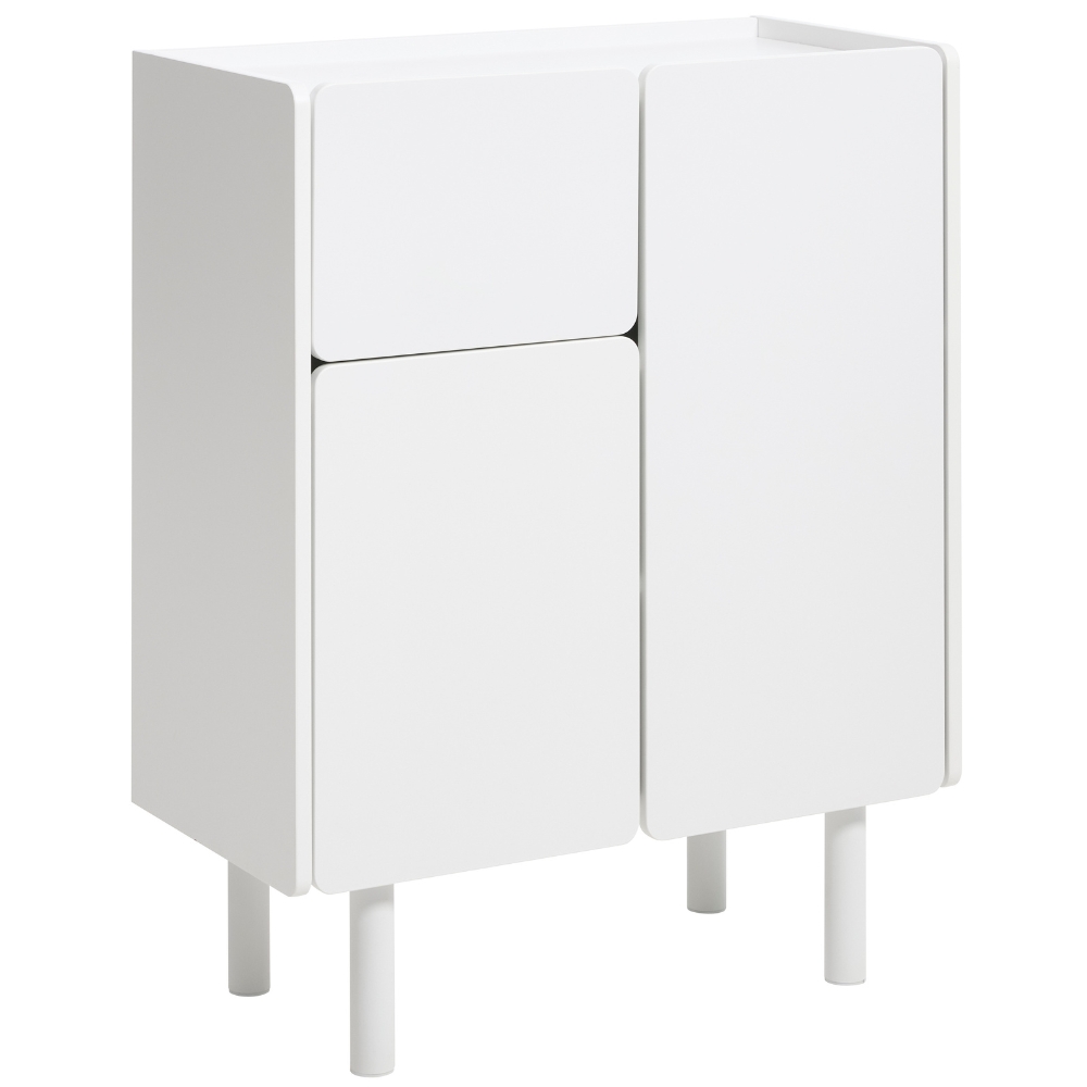 Unique Furniture Bílá lakovaná komoda Bera 80 cm Unique Furniture