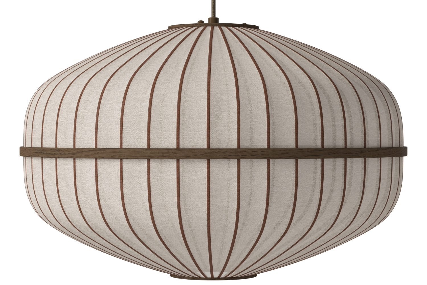 Bolia Tmavé dubové závěsné světlo Lucén Ellipse 60 cm Bolia