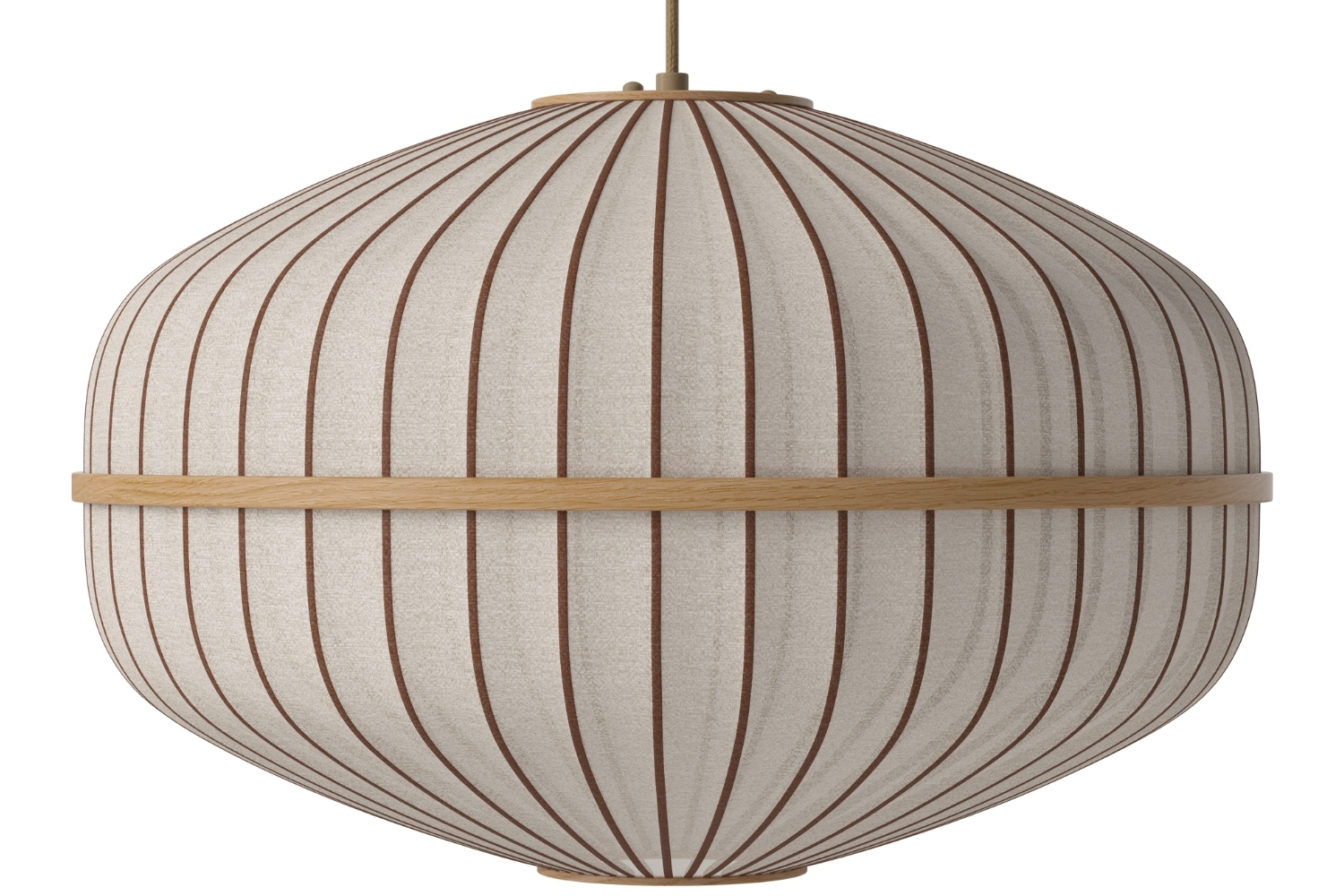 Bolia Dubové závěsné světlo Lucén Ellipse 60 cm Bolia