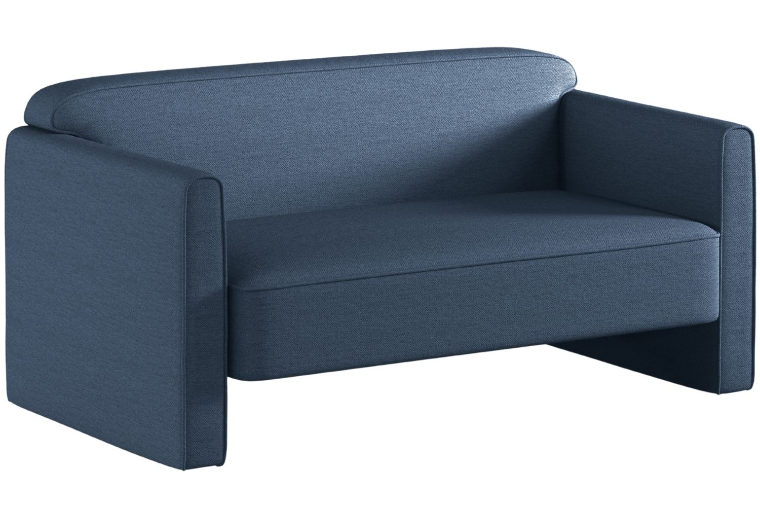 Micadoni Tmavě modrá dvoumístná pohovka Abby 140 cm Micadoni