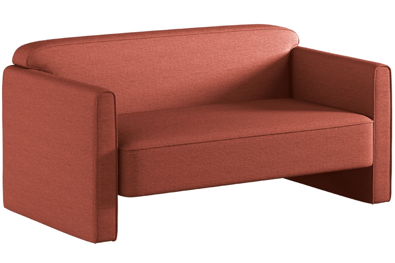 Micadoni Terakotově červená dvoumístná pohovka Abby 140 cm Micadoni
