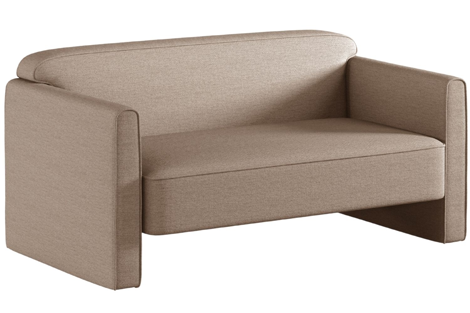 Micadoni Tmavě béžová dvoumístná pohovka Abby 140 cm Micadoni