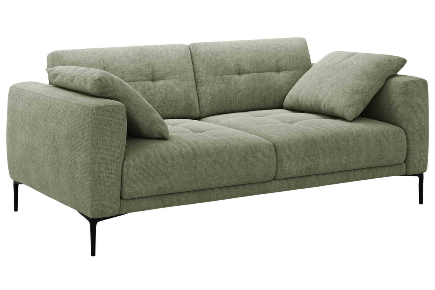 Micadoni Olivově zelená čalouněná trojmístná pohovka Bemy 200 cm Micadoni