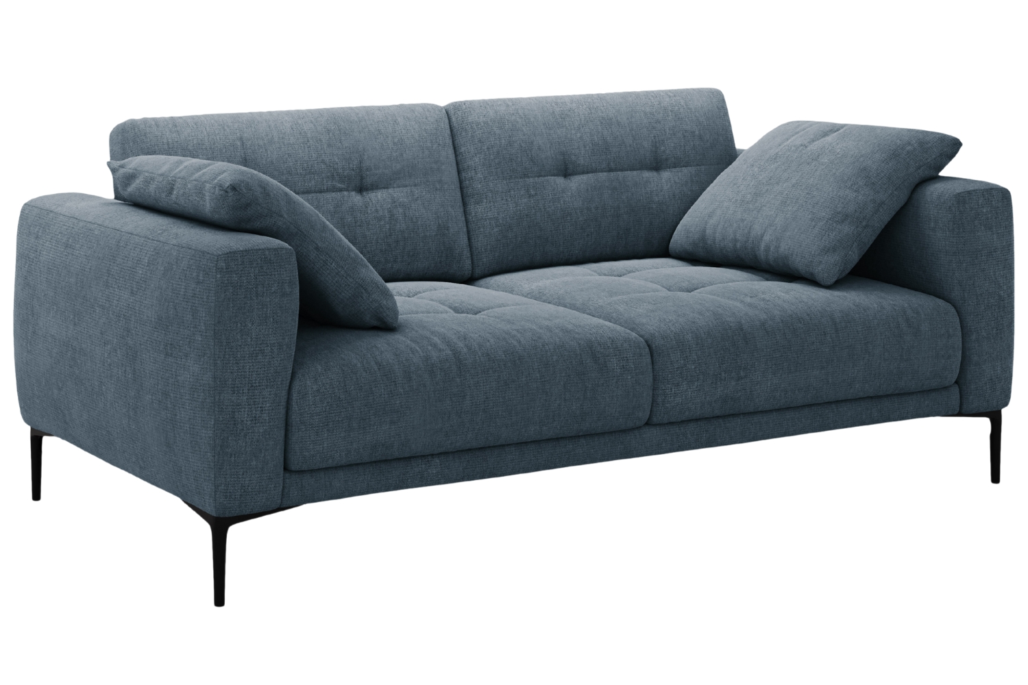 Micadoni Tmavě modrá čalouněná trojmístná pohovka Bemy 200 cm Micadoni