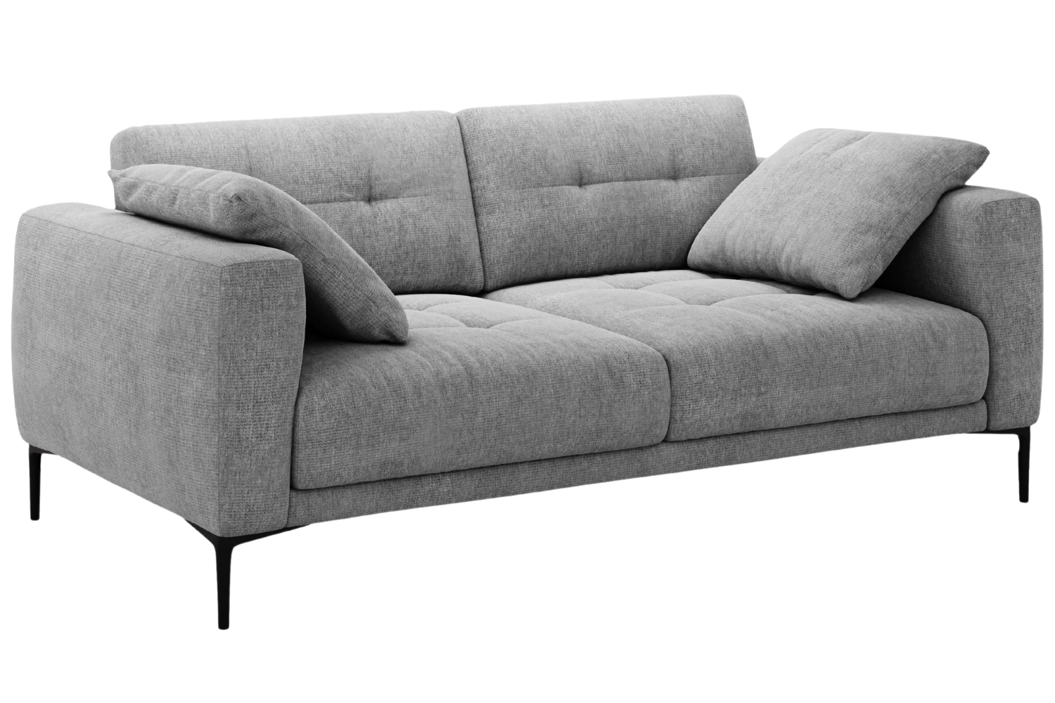 Micadoni Šedá čalouněná trojmístná pohovka Bemy 200 cm Micadoni