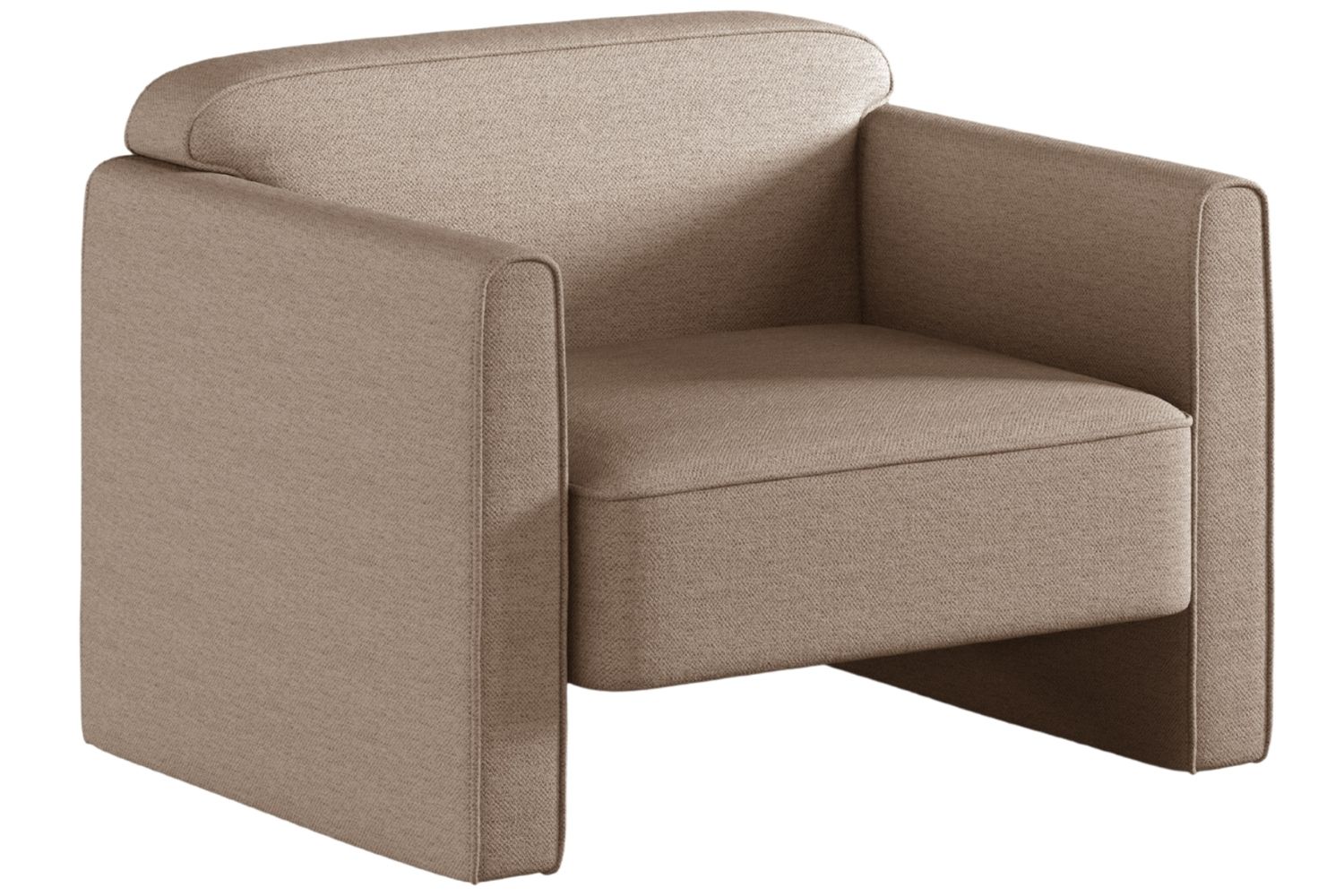 Tmavě béžové čalouněné křeslo MICADONI Abby Micadoni