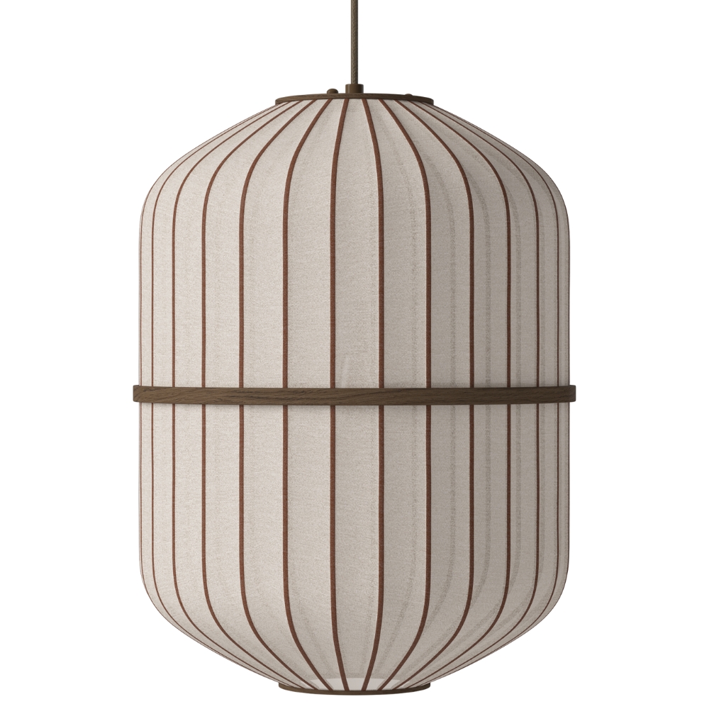 Bolia Tmavé dubové závěsné světlo Lucén Cylinder 40 cm Bolia
