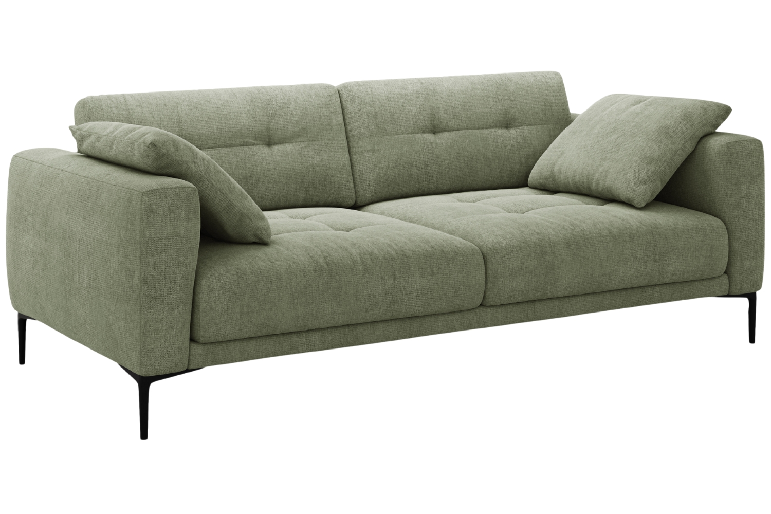 Micadoni Olivově zelená čalouněná čtyřmístná pohovka Bemy 230 cm Micadoni