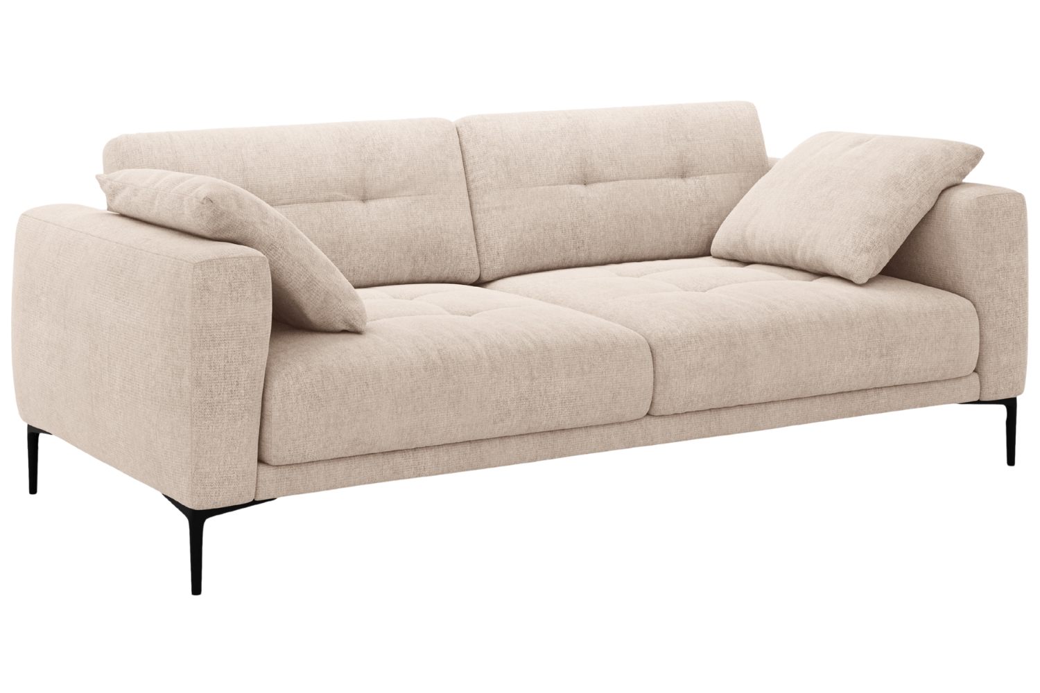 Micadoni Pískově hnědá čalouněná čtyřmístná pohovka Bemy 230 cm Micadoni