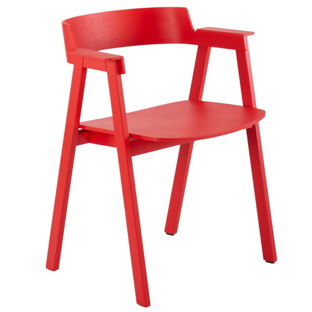 Gazzda Červená dubová jídelní židle Flip Gazzda