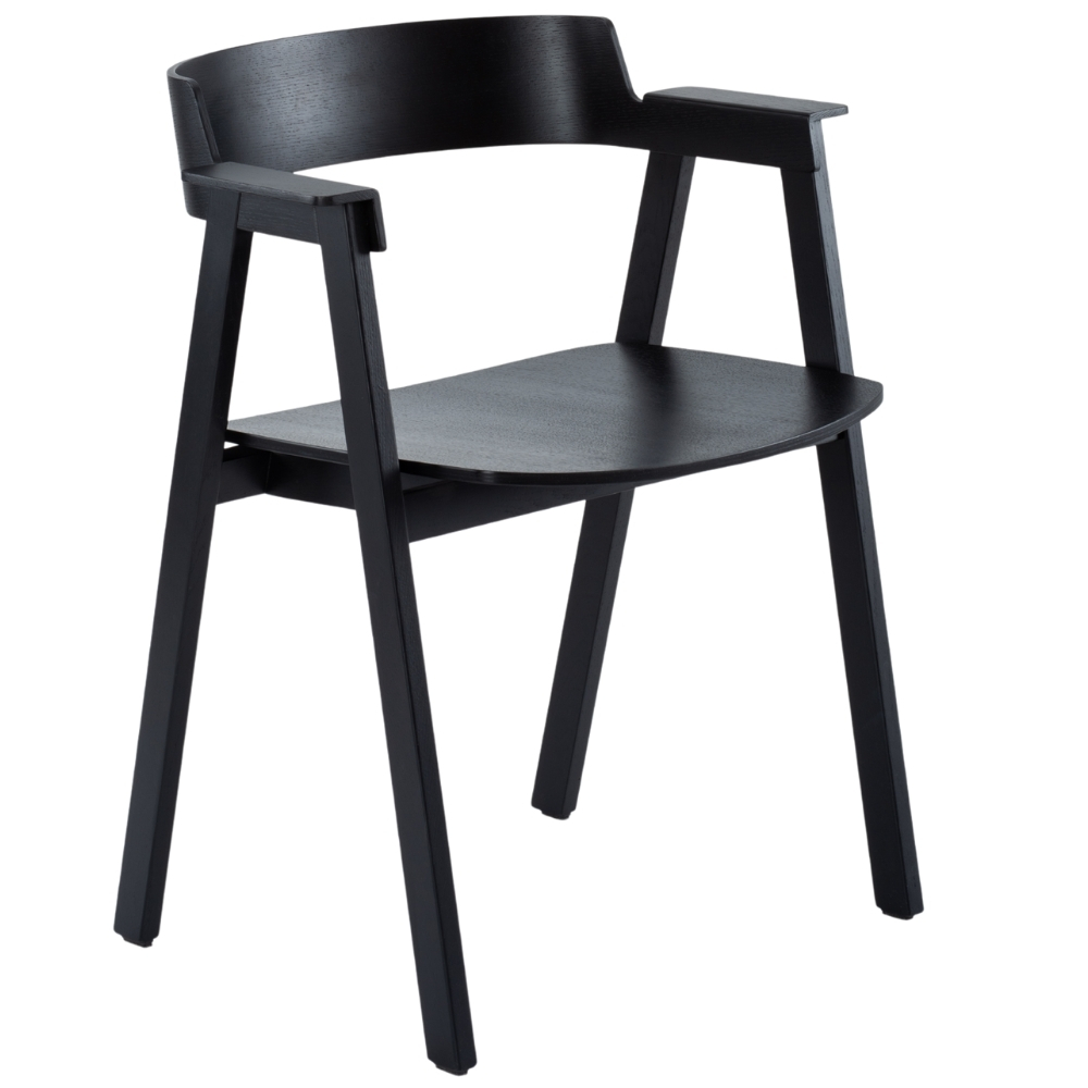 Gazzda Černá dubová jídelní židle Flip Gazzda