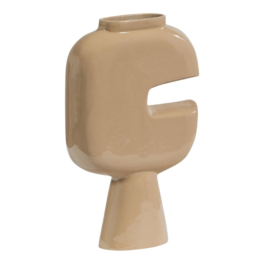 WOOOD Béžová kovová váza Gianna 31 cm WOOOD