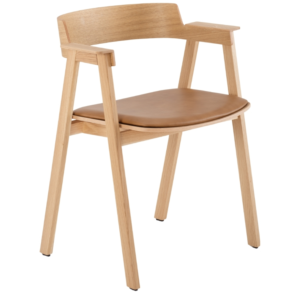 Gazzda Hnědá kožená jídelní židle Flip Gazzda