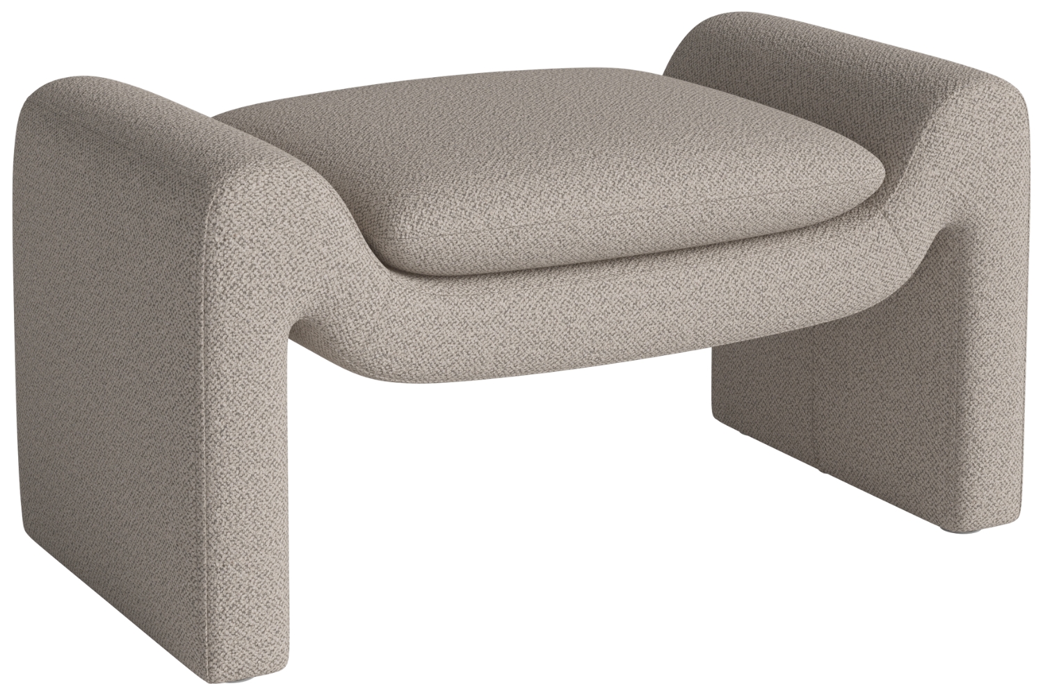 Bolia Pískově hnědá bouclé podnožka Mielo 83 x 52 cm Bolia